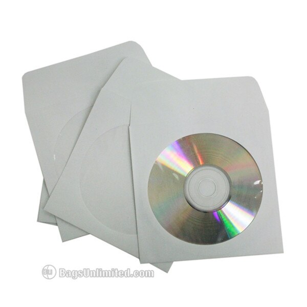Medium weight CD White Paper Sleeve